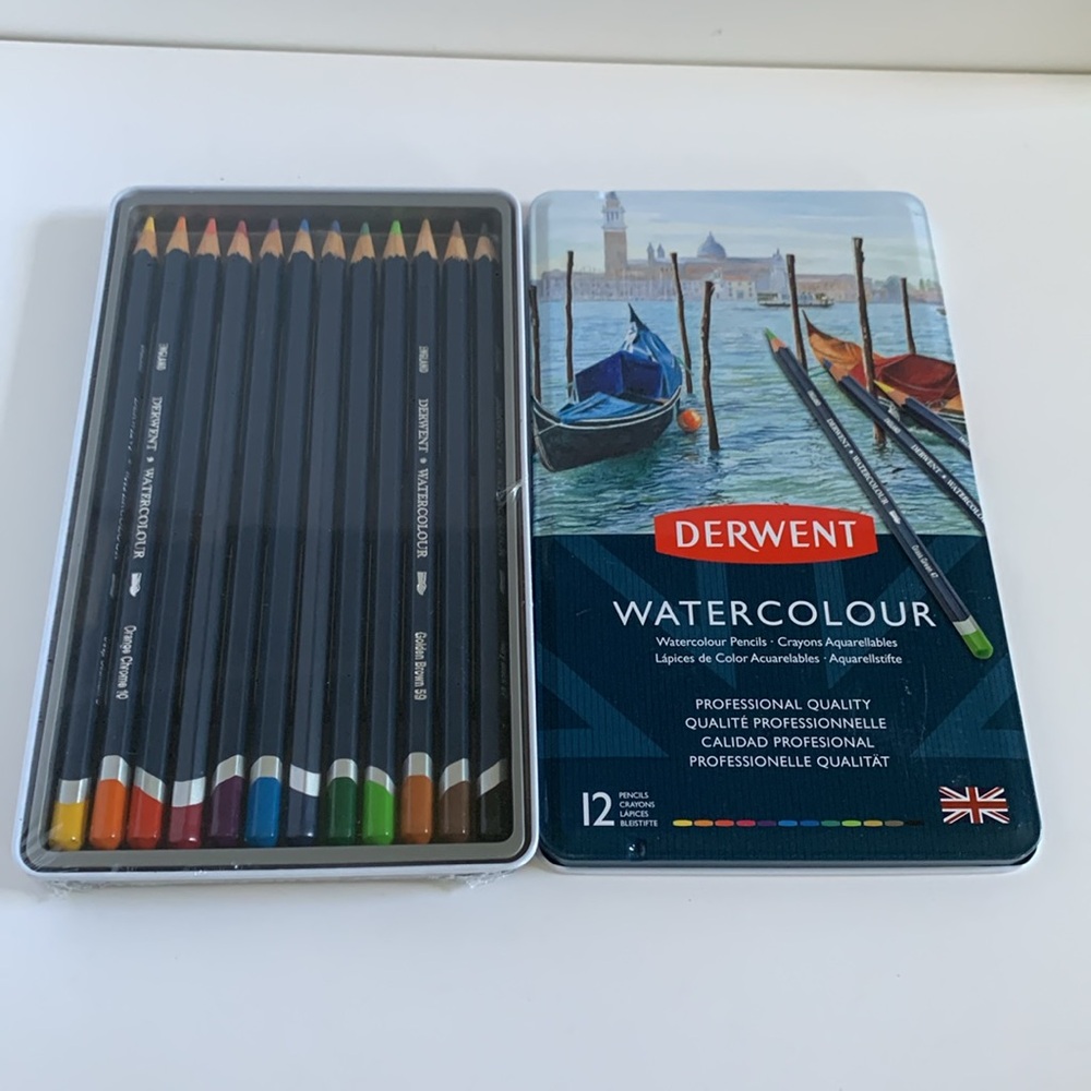 Derwent watercolour pencils 12pcs